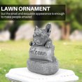 thumbnail image 2 of Qtmnekly French-Bulldog Welcome on a Plinth Home or Garden Accessories Yard Garden Decor Outdoor Decoration resin gray, 2 of 9