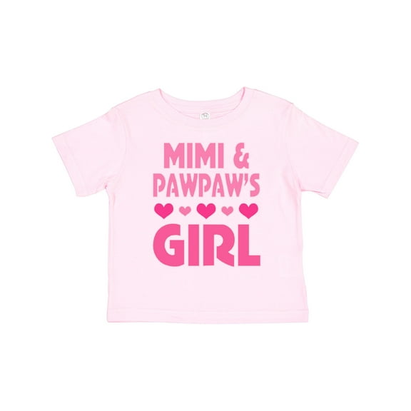 Inktastic Mimi and Pawpaw Girl Granddaughter Valentine Girls Toddler T-Shirt