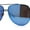 Gunmetal / Blue Mirror, variant on Mens 90s Rimless Officer Style Mirrored Lens Air Force Sunglasses Gunmetal Gold Mirror