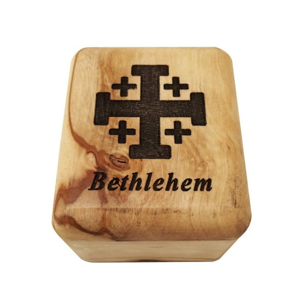Bethlehem Olive Wood Rosary Box