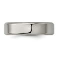 thumbnail image 5 of Auriga Fine Jewelry Titanium Brushed and Polished 6 mm Beveled Edge Band for Women Size 8, 5 of 6