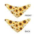 thumbnail image 3 of Naloa Brown Leaf Pattern Sunflower Dog Bandana Large and Small-Dog Scarf Bib Handkerchief Accessories for Dogs and Cats(S-L)-Small, 3 of 5