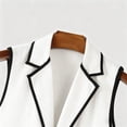 thumbnail image 6 of Men's Contrast Trim Vest Formal Casual Slim Fit Business Wedding White M, 6 of 9