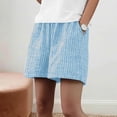 thumbnail image 6 of Kvture Women's Casual Wide Leg Shorts with Pockets Vintage Elastic Waist Striped Pattern Short Pants for Women XL, 6 of 6