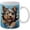 A093, variant on 3D Yorkshire Terrier Hole In A Wall Coffee Mug, 11 Oz White 3D Ceramic Coffee Cup, Creative Space Design Mug For Men Women