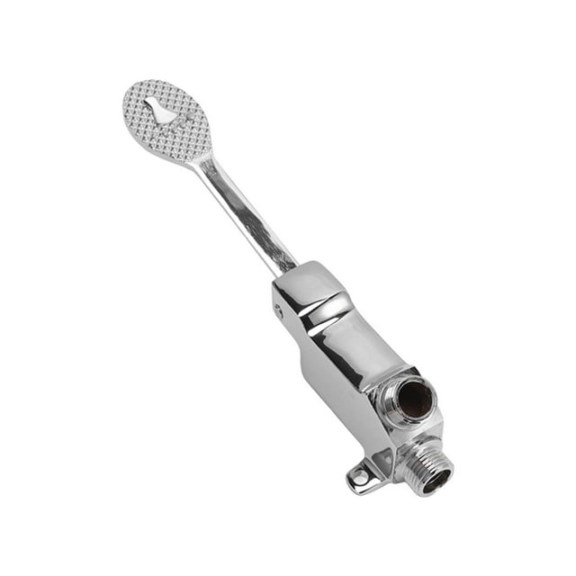 Faucet Pedal Valve, Silver Faucet Pedal Control Switch Easy To Operate With Expansion Screws For Bathroom