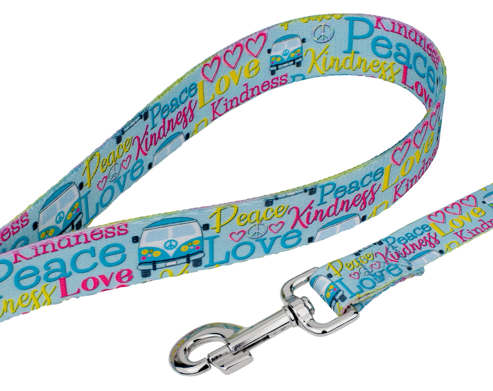 Country Brook Petz® Premium Love and Peace Dog Collar and Leash, Large