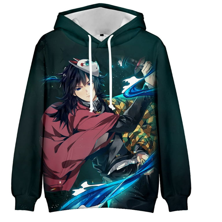 Anime Demon Slayer Hoodies Scoop Neck Graphic Sweatshirt Hoodie for Family Size XXS 5XL