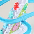 thumbnail image 4 of Juguete De Tren De Coche De Carreras Coche Tren Juguetes Juguete de Carreras Subir Escaleras Juguete Educativo Temprano (Dinosaurio) 3PCS, 4 of 8