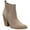 Taupe Micro, variant on Sun + Stone Womens Abiigail Microsuede Pointed Toe Ankle Boots