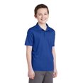 thumbnail image 4 of Sport Tek Teen Unisex Regular Plain Short Sleeves Polo True Royal Large, 4 of 6