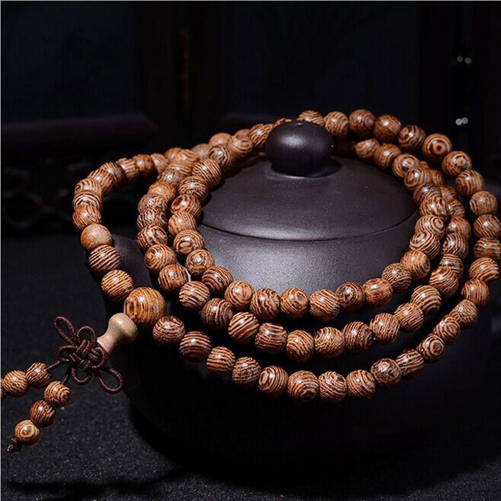 Tibetan 108 Wood Prayer Beads, Mala : Amazon.in: Home & Kitchen