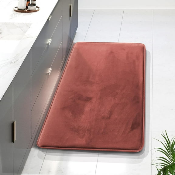 Clara Clark Bathroom Rugs, Velvet Memory Foam Bath Mat, Non-Slip Bath Rugs, Machine Wash, Dries Quickly, Ultra Soft Plush Bath Mats for Bathroom,