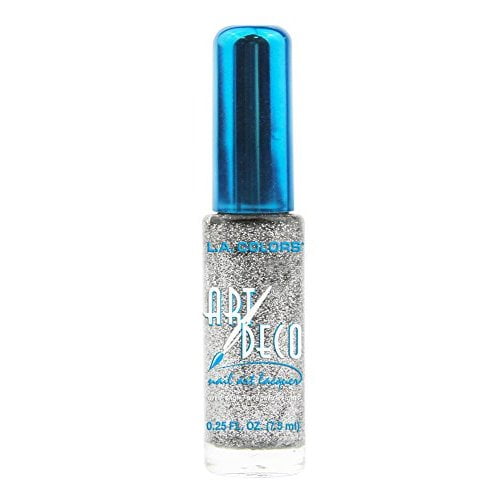 La Colors Art Deco Nail Art Polish Silver Glitter 0 25 Oz Walmart Com La Colors Art Deco Nail Art Polish Silver Glitter 0 25 Oz Walmart Com