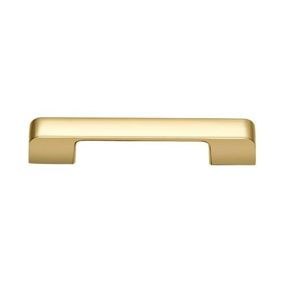 3.75 in. Center to Center Zinc Cabinet Pull, Polished Gold