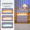 thumbnail image 4 of Cubehom 2 Set of Nightstands LED Night Stand Modern Nightstand with 3 Drawers LED Bedside Tables for Bedroom, Living Room, 4 of 7