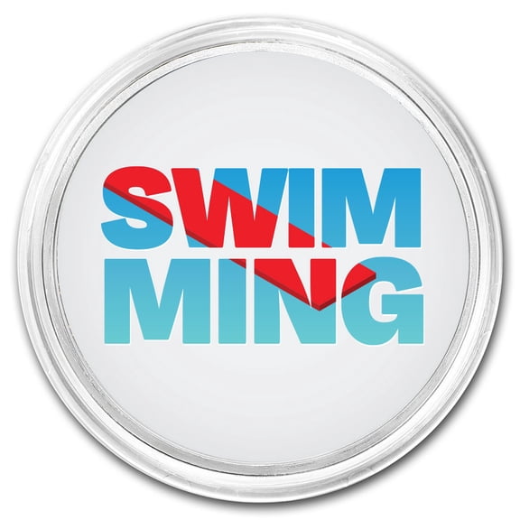 1 oz Silver Colorized Round - APMEX (Swimming)