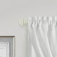 thumbnail image 5 of PowerSellerUSA Decorative Telescopic Metal Curtain Rod, 66" to 120" Contemporary Round PVC Finials, Ultra Durable Brackets 3/4" Diameter Window Drapery Rod, Nickel - Antique Finial, 5 of 8