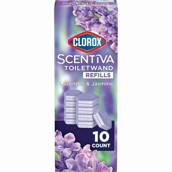 Clorox Scentiva ToiletWand Refills, Lavender and Jasmine, 20 Count (2 Pack)