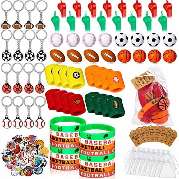 Junkin 162 Pcs Sport Party Favors Set, Sport Party Gift Bag Fillers