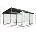 thumbnail image 2 of NAWAY 79" x 79" x 65" Outdoor Dog Playpen Heavy Duty Dog Kennel House Mesh Dog Big Cage Pet Kennel Steel Fence with Secure Lock, 2 of 7