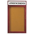 thumbnail image 3 of Aarco Products CBC2418R 1-DoorEnclosed Bulletin Board - Cherry, 3 of 3