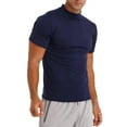 thumbnail image 5 of Miutii Men's Basic Shirt Tops Short Sleeve Mock Neck T-shirts Thermal Underwear Pullovers Undershirt Blue XL, 5 of 8