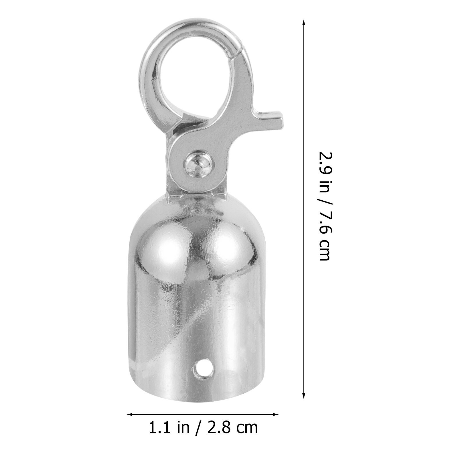 Cord Stopper End Tip Caps Rope End Connector Snap Hook Stainless Steel