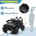 thumbnail image 5 of Zimtown 12V Kids Ride On Truck Car w/Parent Remote Control, Spring Suspension, LED Lights, Black, 5 of 6