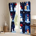 thumbnail image 3 of Manfei Happy Christmas Black Out Curtains,Snowman Pattern Curtains Pack of 2 (42x63 Each),Hellow Winter Bedroom Curtains For Girl,Luxury Bedroom Decor, 3 of 6