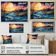 thumbnail image 4 of Designart "Vibrant Mountain Sunset I" Sunrisesunset Floater Framed Canvas Wall Art, 4 of 5