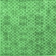 thumbnail image 1 of Ahgly Company Indoor Square Abstract Emerald Green Modern Area Rugs, 6' Square, 1 of 4