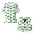 thumbnail image 4 of Naloa Cute Crocodile Women's Short-Sleeved Pajama Set, Loungewear, Summer pajamas, Breathable Cozy - 4X-Large, 4 of 9