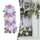 thumbnail image 4 of Panel de flores de rosas artificiales Centros de mesa Arreglos florales de seda morado y blanco, 4 of 7