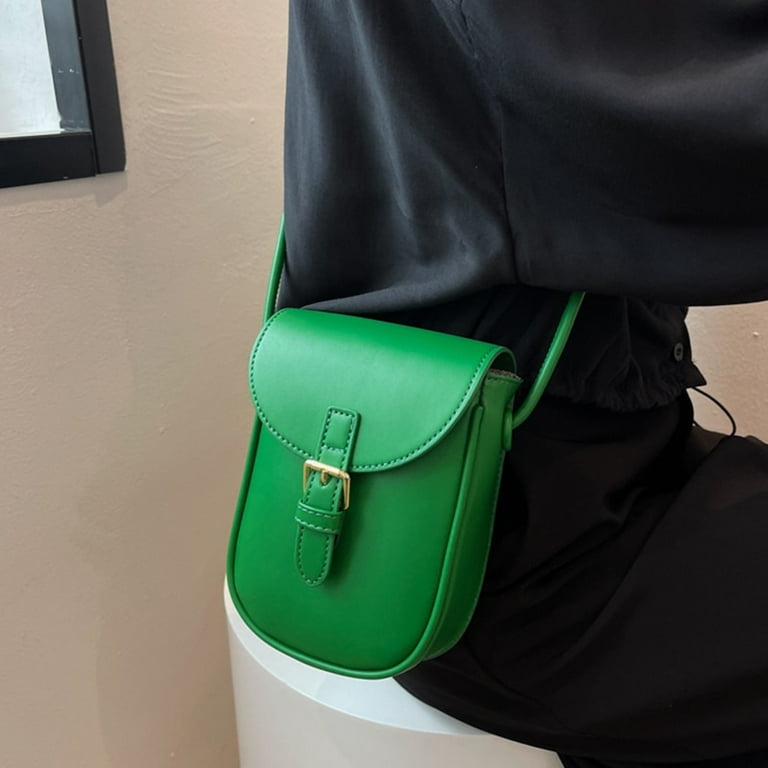 Wxgkv Fashion Small Women's Shoulder Bag PU Leather Crossbody Bags For Women 2023 Trend Designer Handbags Cell Phone Purse Khaki
