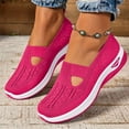 thumbnail image 3 of EKVAHL Womens Orthopedic Shoes Non-Slip Slip-On Sneaker Summer Arch Support Shoes Fashion Knitted Woven Cut-Out Nurse Shoes Pink 5.5 Wide（CN-36）, 3 of 5