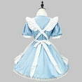 thumbnail image 5 of Njagoc3 Womens Short Sleeve Retro Swing Dress, Ruffle Trim Collar, Vintage Style Party & Daily Dress, 5 of 6