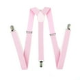 thumbnail image 2 of Anvazise Elastic Y-Shape Braces Men's Women's Solid Color/Stripe Adjustable Suspenders Pink One Size, 2 of 13