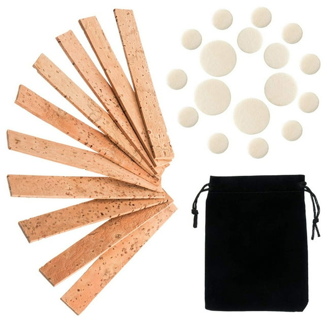 Interfaz de tubo negro Chip de corcho Almohadilla de orificio de sonido para clarinete B-baja Accesorios de tubo Accesorios para instrumentos musicales