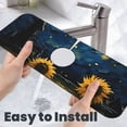 thumbnail image 6 of Sikiie Oil Starry Sky Sunflower Splash Guard for Sink Faucet-1 PC Super Absorbent Fast Drying Mat Sink Gadgets-Splash Guard for Kitchen, Sink Mat, 6 of 7