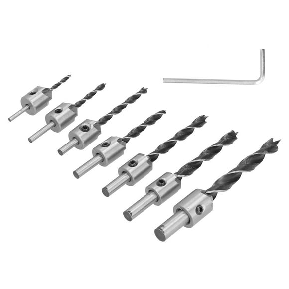 Countersink Drill Bit,7Pcs Countersink Drill Bits Reaming Bit Countersink Drill Bits Set Striking Appearance