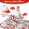 thumbnail image 3 of Red and White Striped Baseballs Pattern Toddler Nap Mats for Kids Preschool,Sleeping Mat Bag or Kids,Toddler Sleeping Bag,Toddler Nap Mat or Daycare, 3 of 6