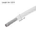 thumbnail image 2 of Uxcell 3/8 Clear Vinyl Coated Wire Rope 20ft Galvanized Steel with 2PCS M10 Loop Sleeves, 2 of 7