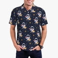 thumbnail image 2 of Cauagu Astronaut Surfing Print Men's Polo Shirts, Short-Sleeve Polo Shirts for Men Performance Golf Shirt Athletic Casual Collared T-Shirt-XX-Large, 2 of 8