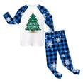 thumbnail image 5 of enyan Christmas Clothes for Ki'ds Christmas Pajamas for Family Long Sleeve Cartoon Plaid Pants Set Winter Sleepwear Sky Blue,2-3 Years, 5 of 6