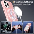thumbnail image 4 of Asuwish Phone Case for iPhone 16 Pro Max 6.9 inch Tempered Glass Screen Protector Magnetic Folding Stand Frosted Translucent Rugged Shockproof Protective Cell Cover i Phone 16ProMax Women Men Pink, 4 of 7