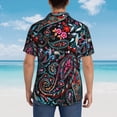 thumbnail image 4 of Susaid Paisley Print Hawaiian Shirts for Men Women,Hawaiian Summer Short-Sleeve Casual Relaxed-Fit Button-Down,Large, 4 of 7