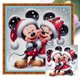 thumbnail image 1 of Hilo Algodón Ecológico Bordado Punto Cruz Impreso Mickey Minnie 11CT 40x40cm, 1 of 9