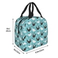 thumbnail image 2 of Yiaed Lovely Roosters Print Insulated Lunch Bag Reusable Cute Tote Lunch Box, Leakproof Cooler Lunch Bags for Work Office Travel School Picnic, 2 of 5