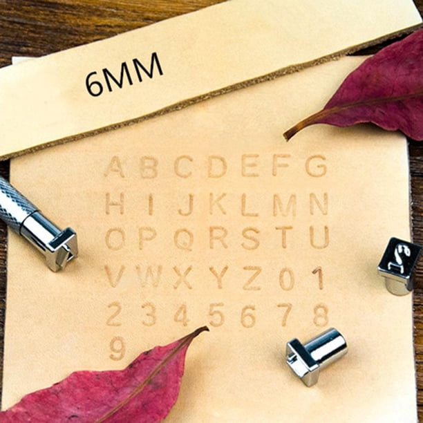 Tmvgtek Juego De 36 Piezas De Punzón De Acero Para Letras Del Alfabeto Y Números, Herramienta De Cuero (6,5 Mm) Tmvgtek Para estrenar
